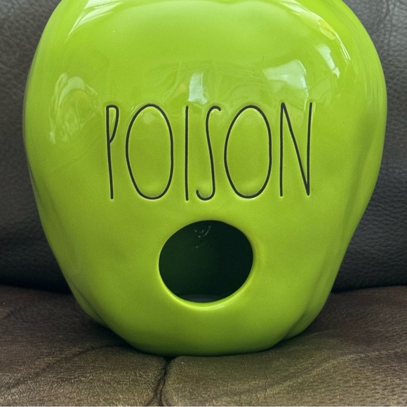 POISON - Rae Dunn Green Poison Apple Halloween Bird House - Picture 3 of 12